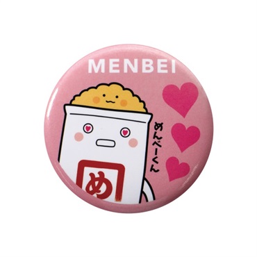 めんべいオリジナル缶マグネット(ピンク)